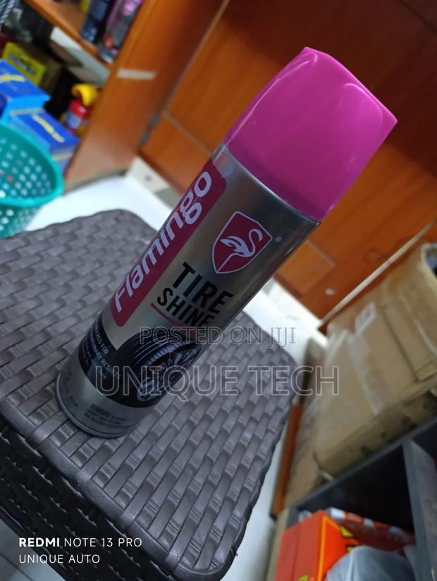 Flamingo Tire Shine – Smooth Black Look, No Wipe - main view