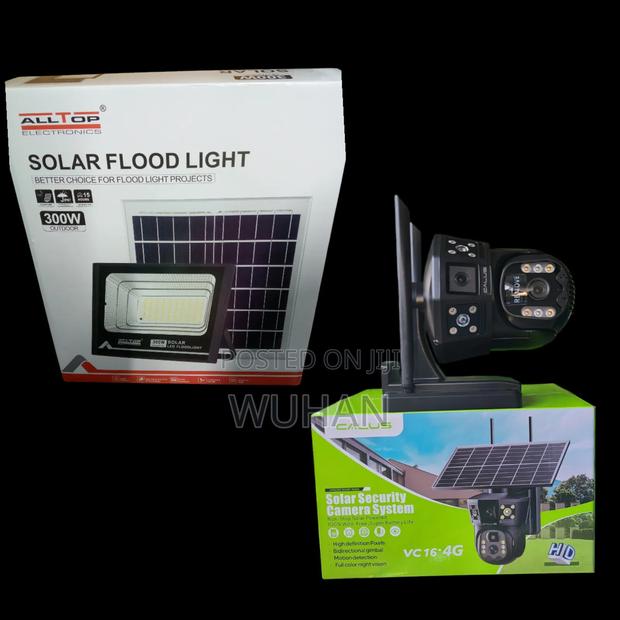Altops 300w Solar Floodlight+4g Dual Lense Solar Camera