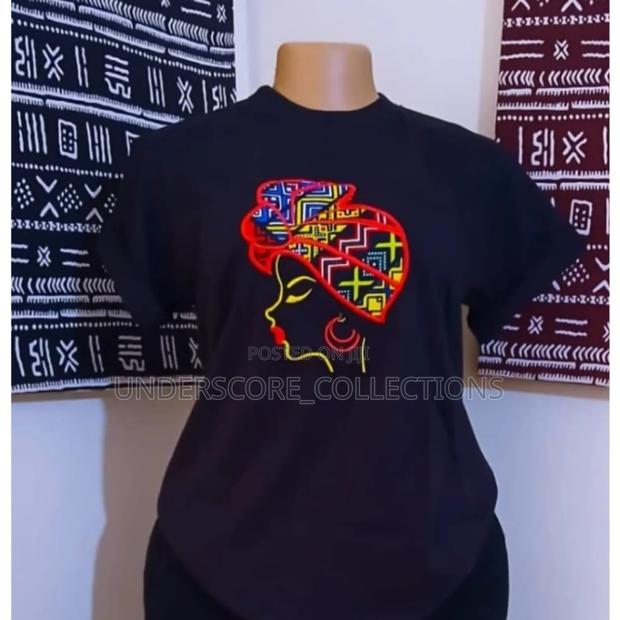 Unisex African Tshirt With Kitenge Patterns - thumbnail 4