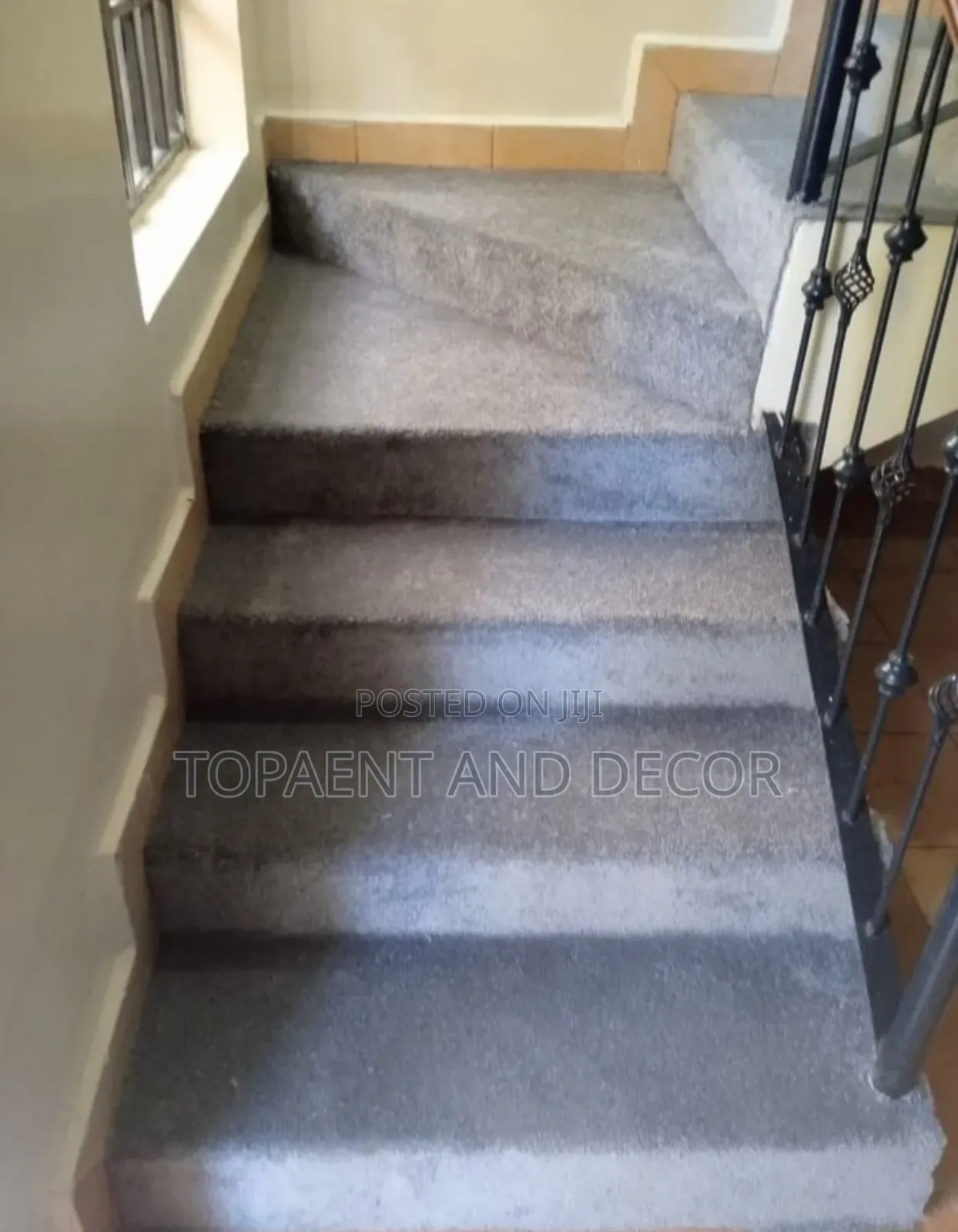 Grey Delta Staircase Wall to Wall Carpet Style