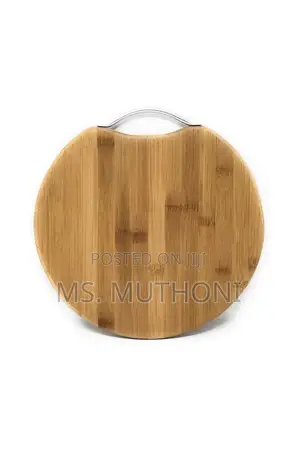 32 Cm High Quality Round Bamboo Chopping Board With Handle