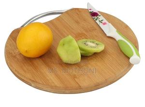 32 Cm High Quality Round Bamboo Chopping Board With Handle - main view