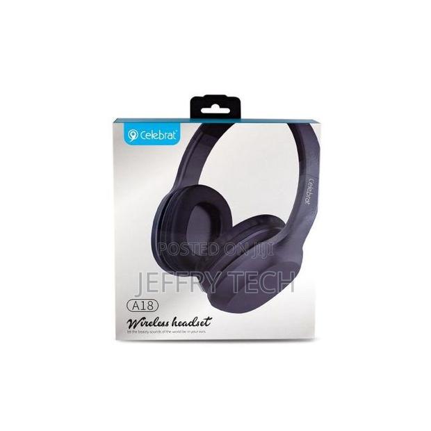 Celebrat A18 Wireless Bluetooth Headphones Extra Bass Black