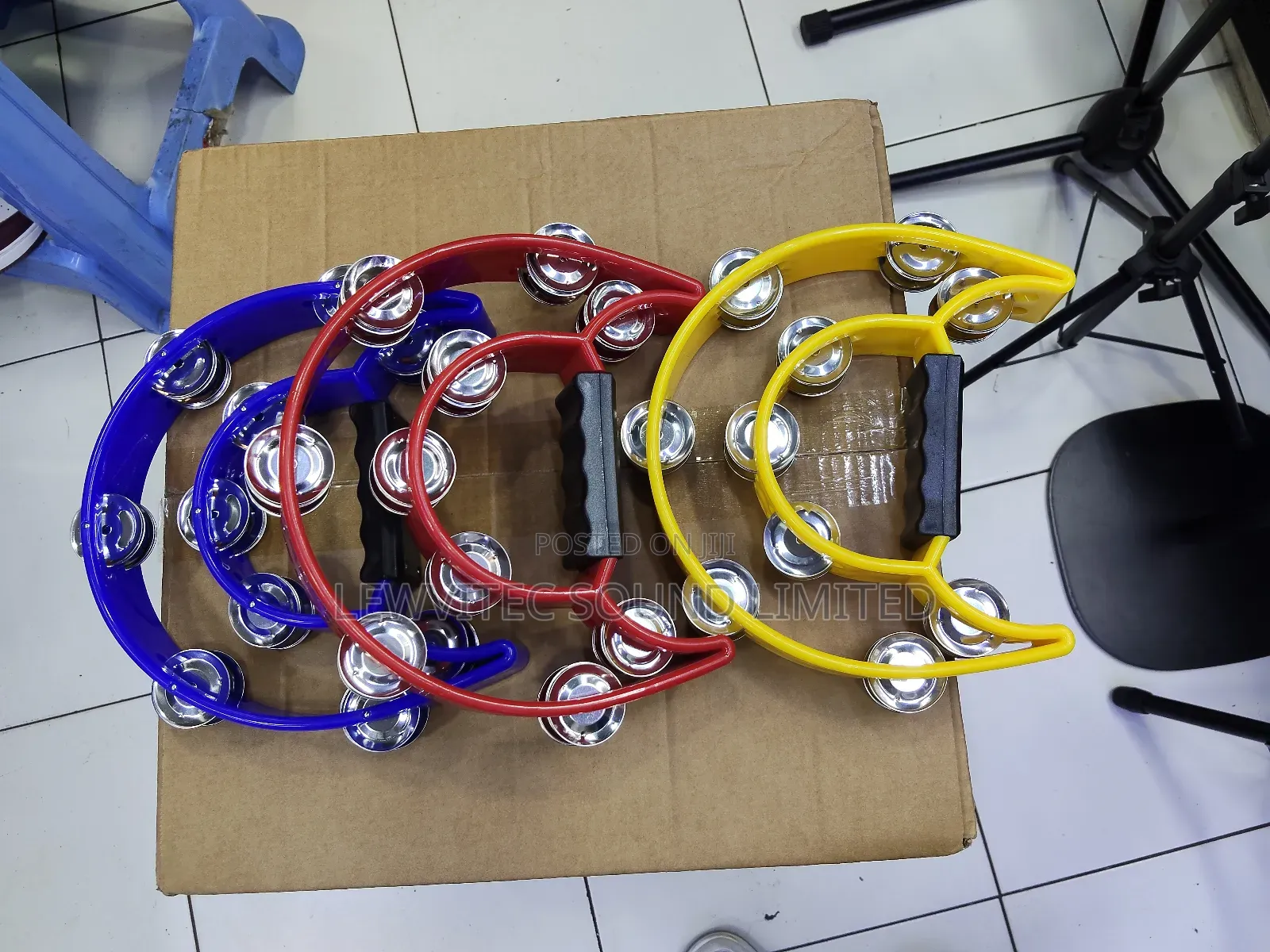 Multi Coloured Tambourine