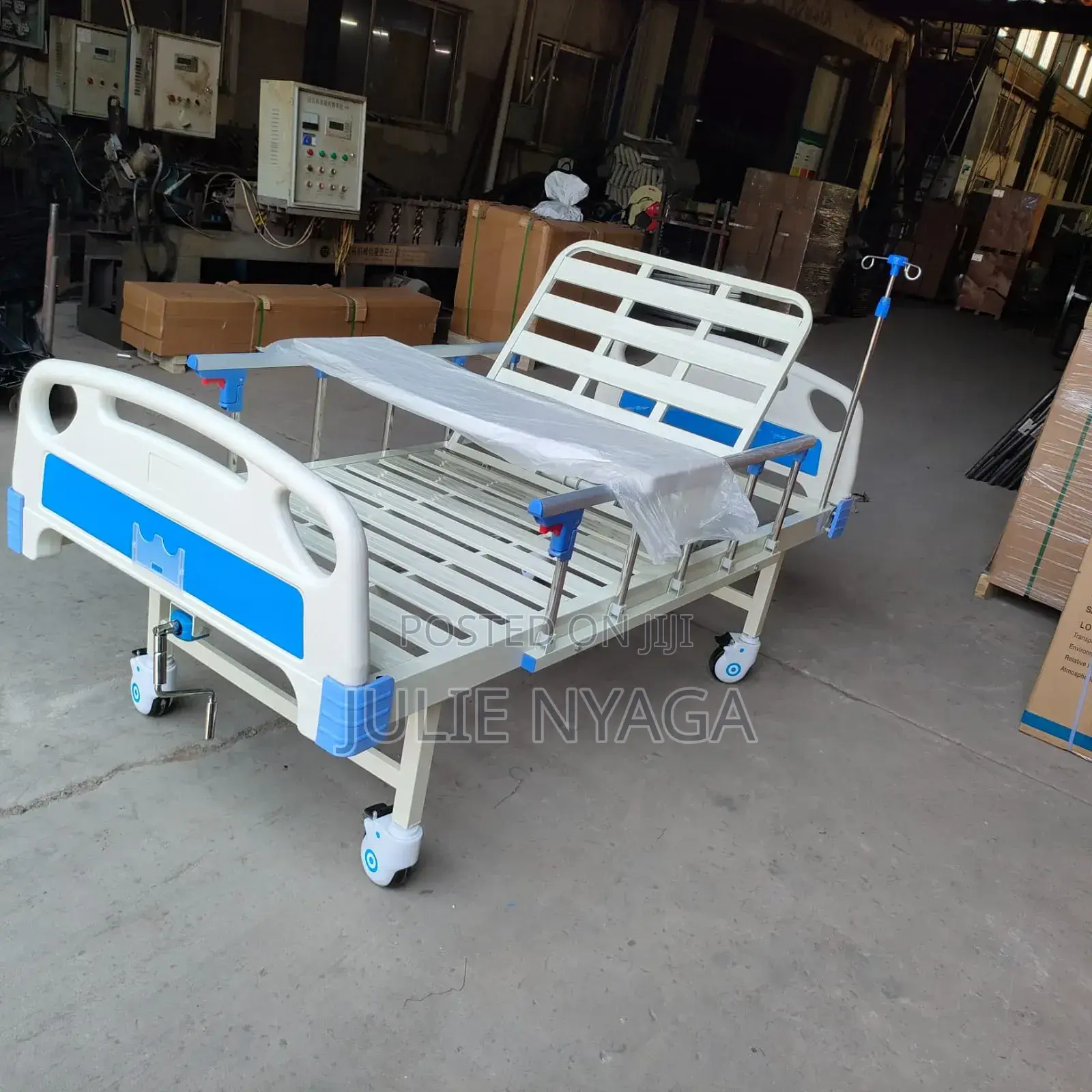 Imported Hospital Beds With Mattress (Single Crank)