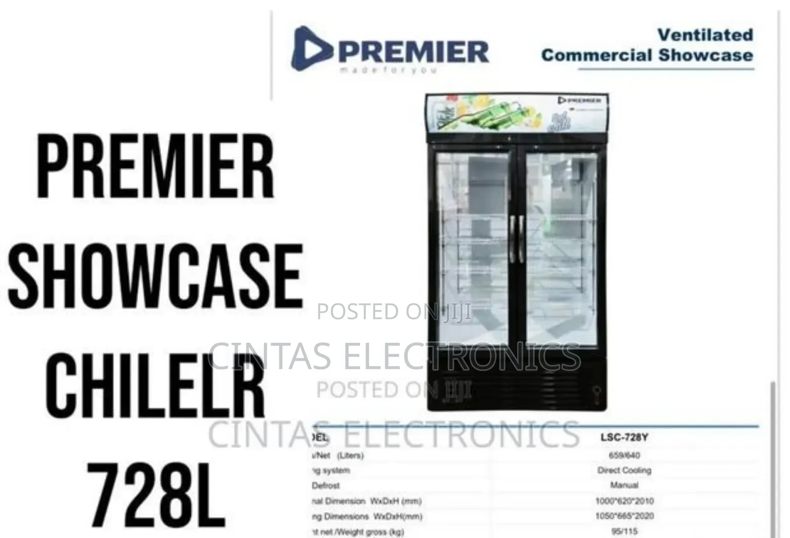 Premier Showcase Chiller 728litres