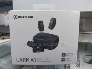 The Hollyland Lark A1 Wireless Lavalier Microphone Combo.