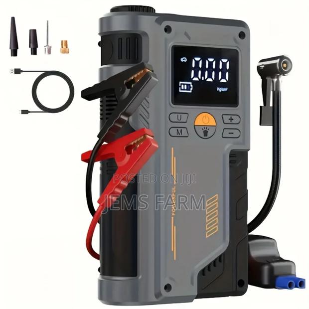 Portable Car Tire Inflator Pump,Emergency Jump Starter - thumbnail 5