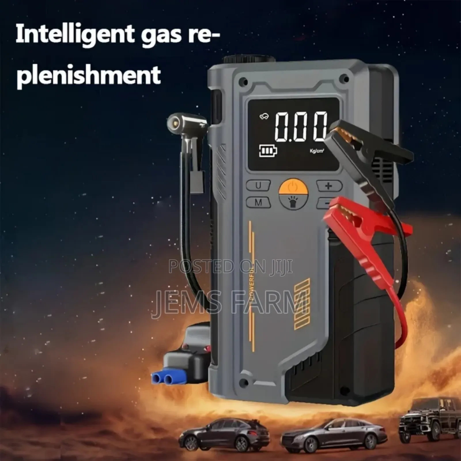 Portable Car Tire Inflator Pump,Emergency Jump Starter