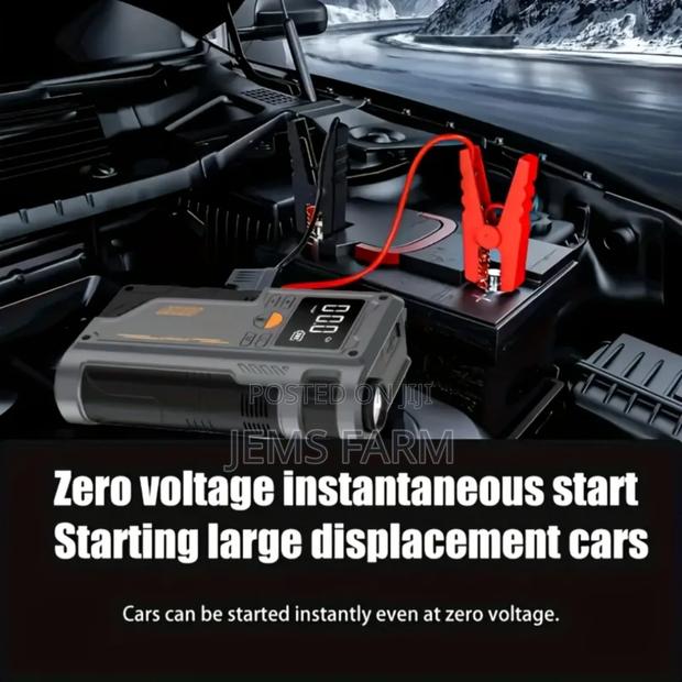 Portable Car Tire Inflator Pump,Emergency Jump Starter - thumbnail 7