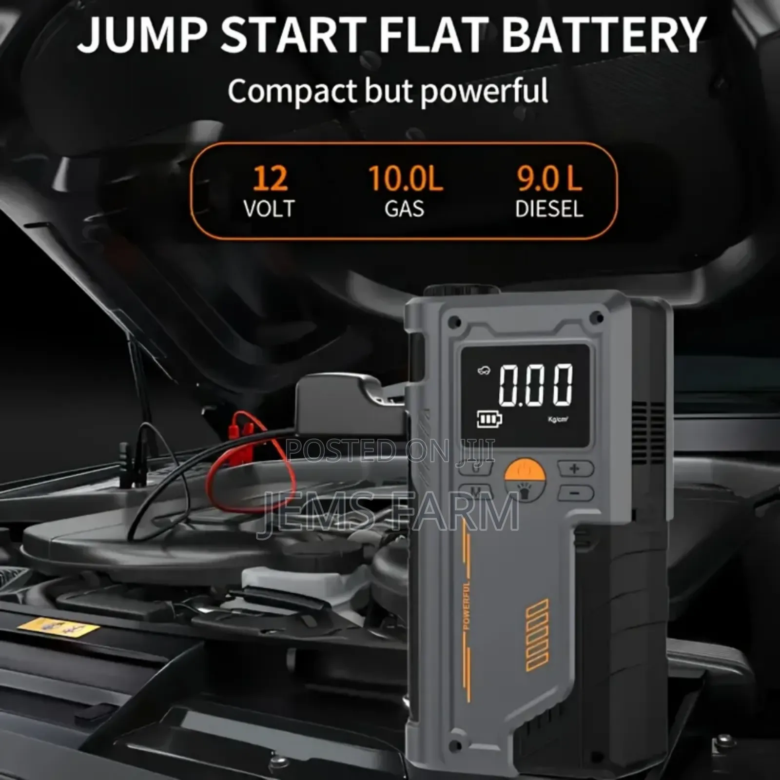 Portable Car Tire Inflator Pump,Emergency Jump Starter