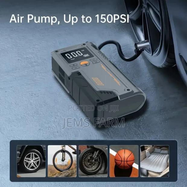 Portable Car Tire Inflator Pump,Emergency Jump Starter - thumbnail 10