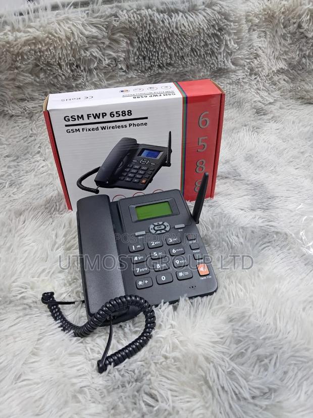GSM Desktop Phone 6588 Sim Card Wireless Landline