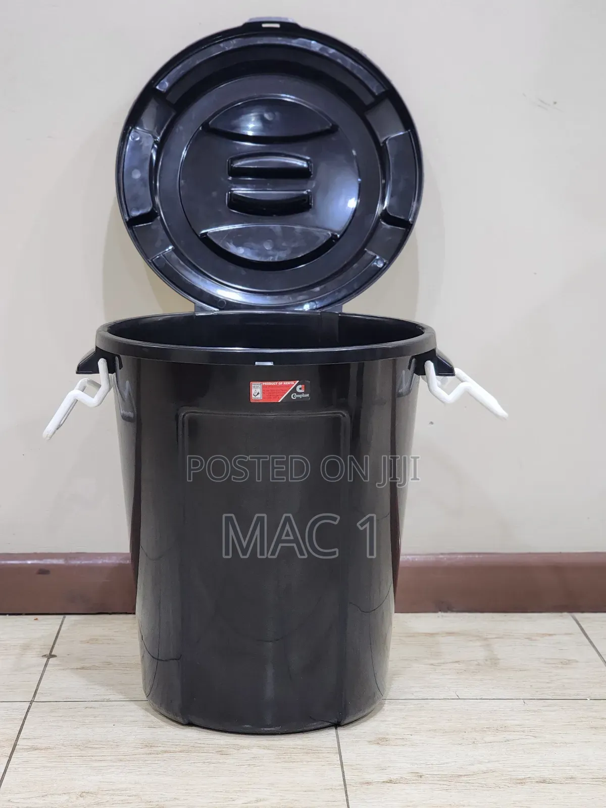 Black 50ltrs Bin Water Storage Dustbin Vendor Storage
