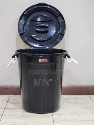 Black 50ltrs Bin Water Storage Dustbin Vendor Storage