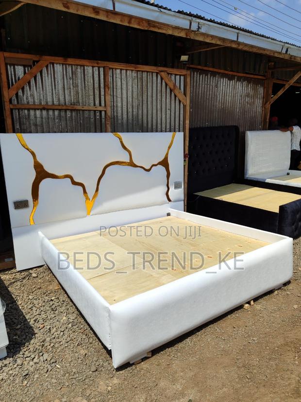 White Modern Extended Bed 6 by 6