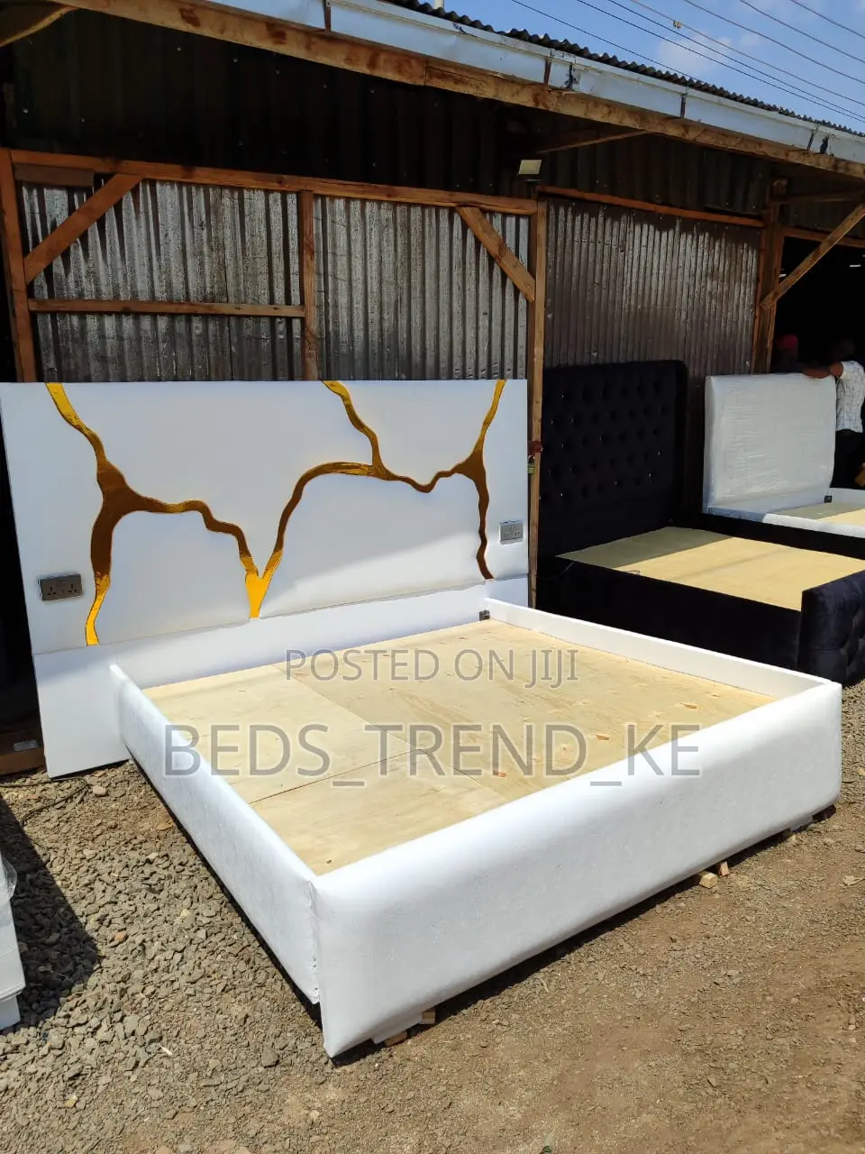 White Modern Extended Bed 6 by 6