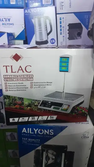 Tlac Digital Arm Countertop Scale, (40kg) - Stainless Pan