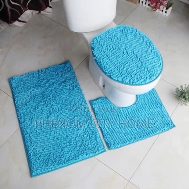 Fluffy Soft Toilet Mats 3 Pc Set Available - thumbnail 2