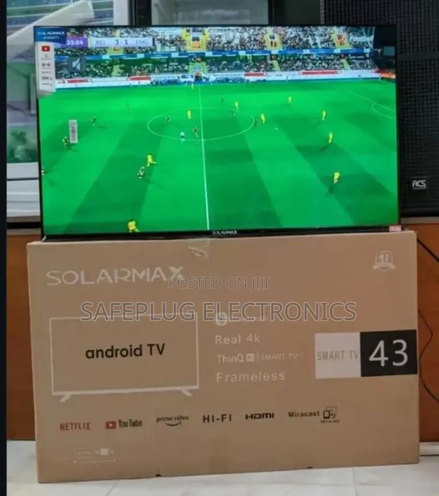 Solarmax 43" Android Powered Smart Tv, Frameless, Hifi - main view