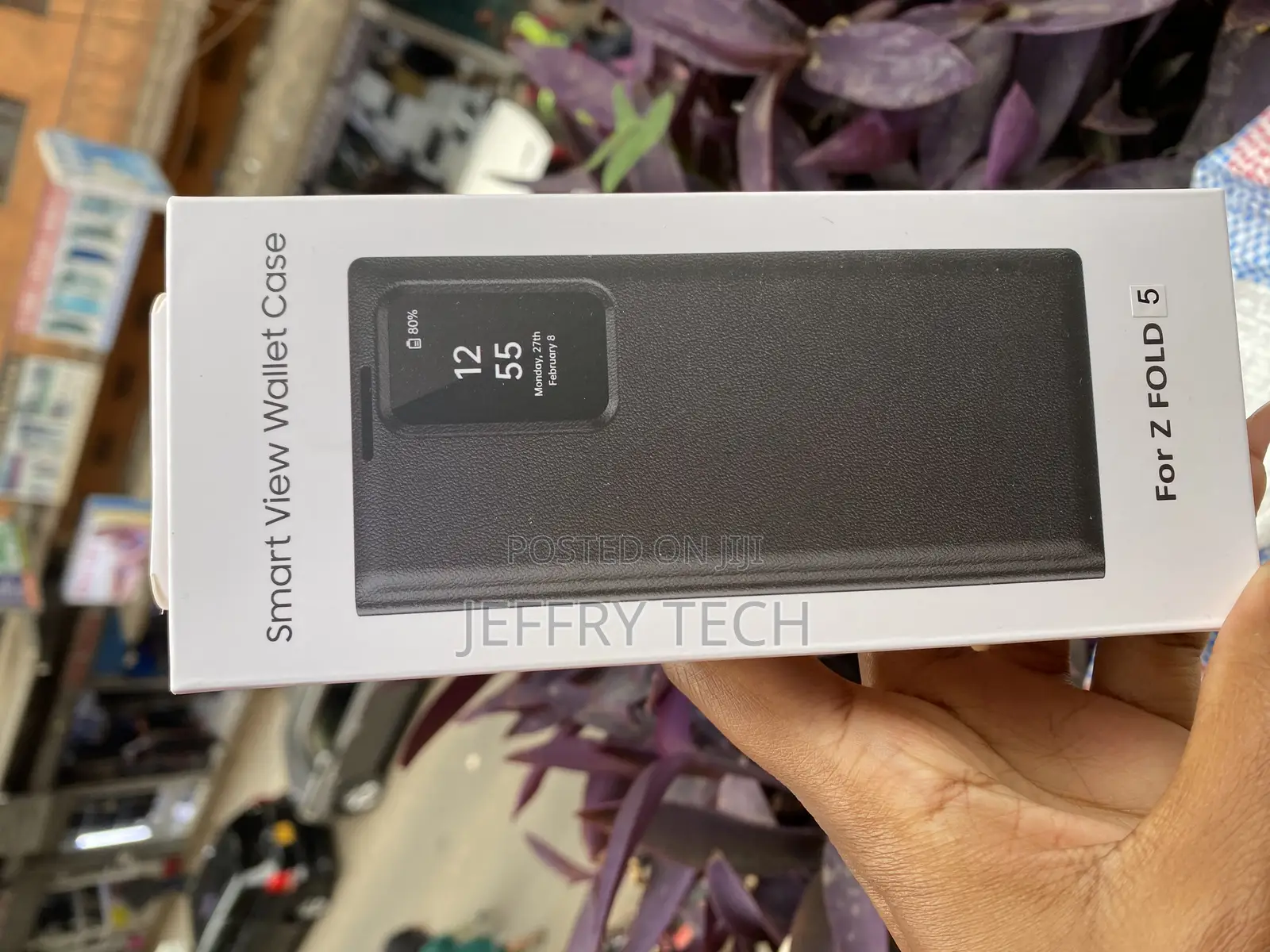 Gxmeuie Samsung Galaxy Z Fold 6 Clear View Mirror Flip Cover