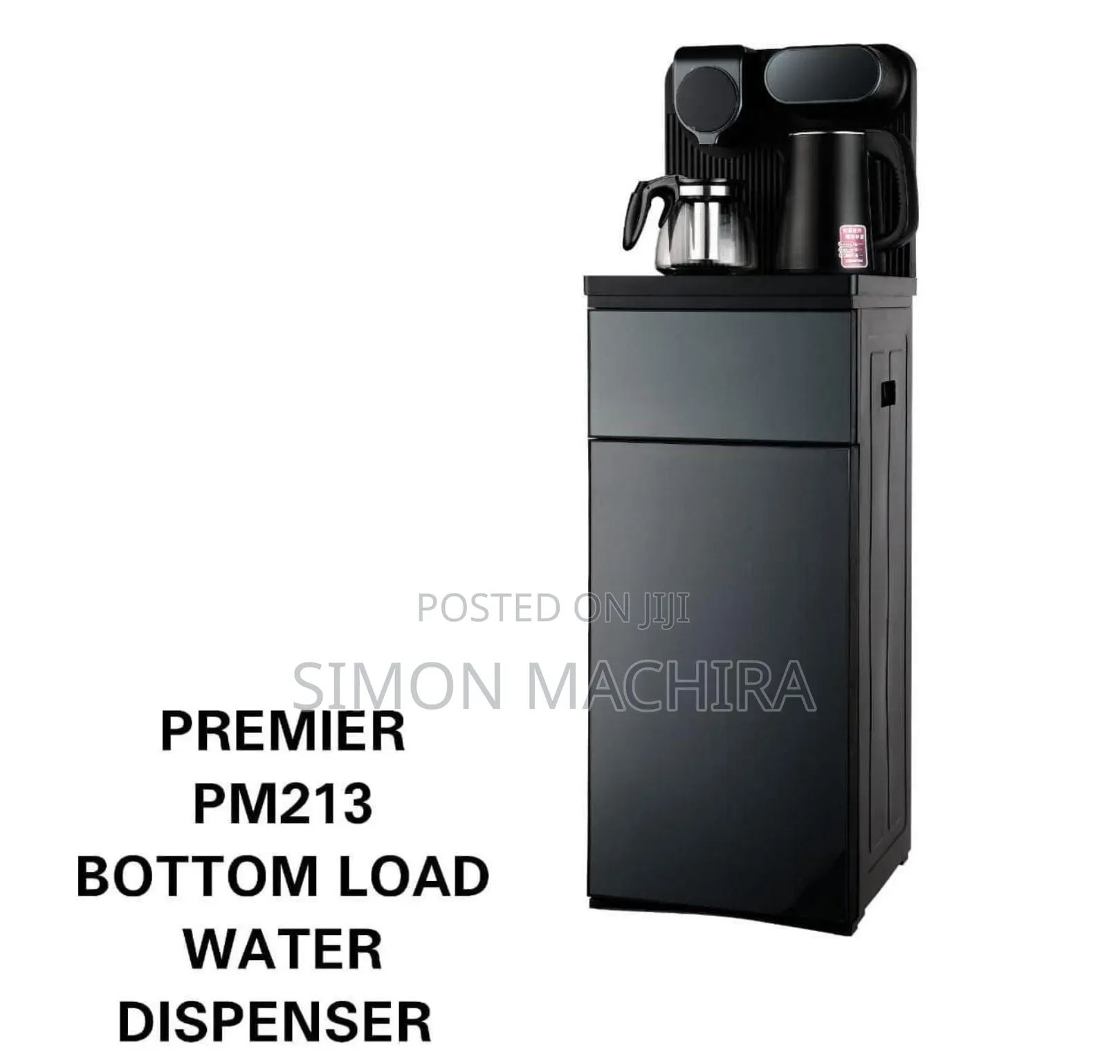 Black Premier Bottomload Water Dispenser