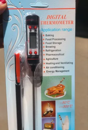 Digital Food Thermometer Battery Operated With Led Display.
