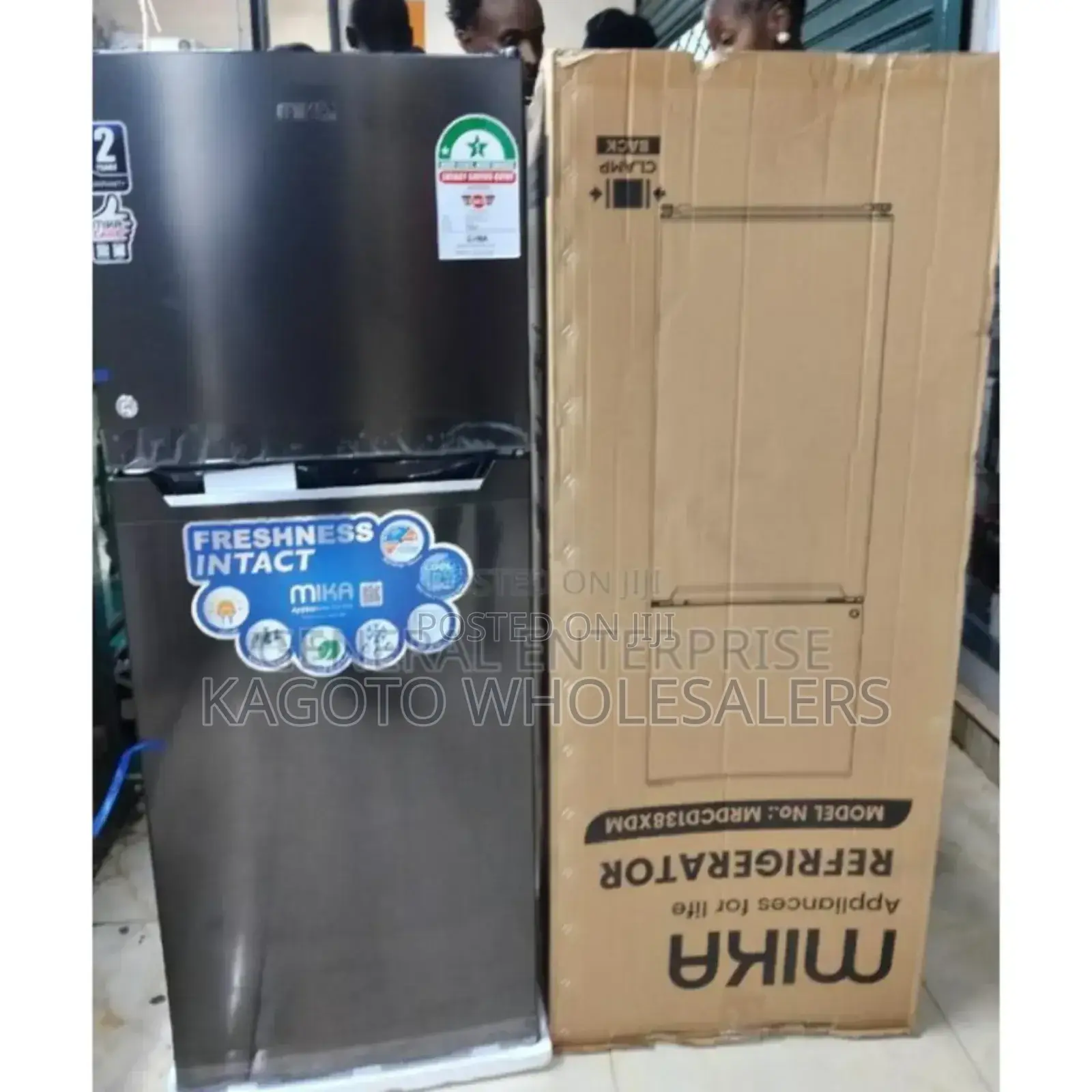 Colour Black - Mika 197litres Fridge