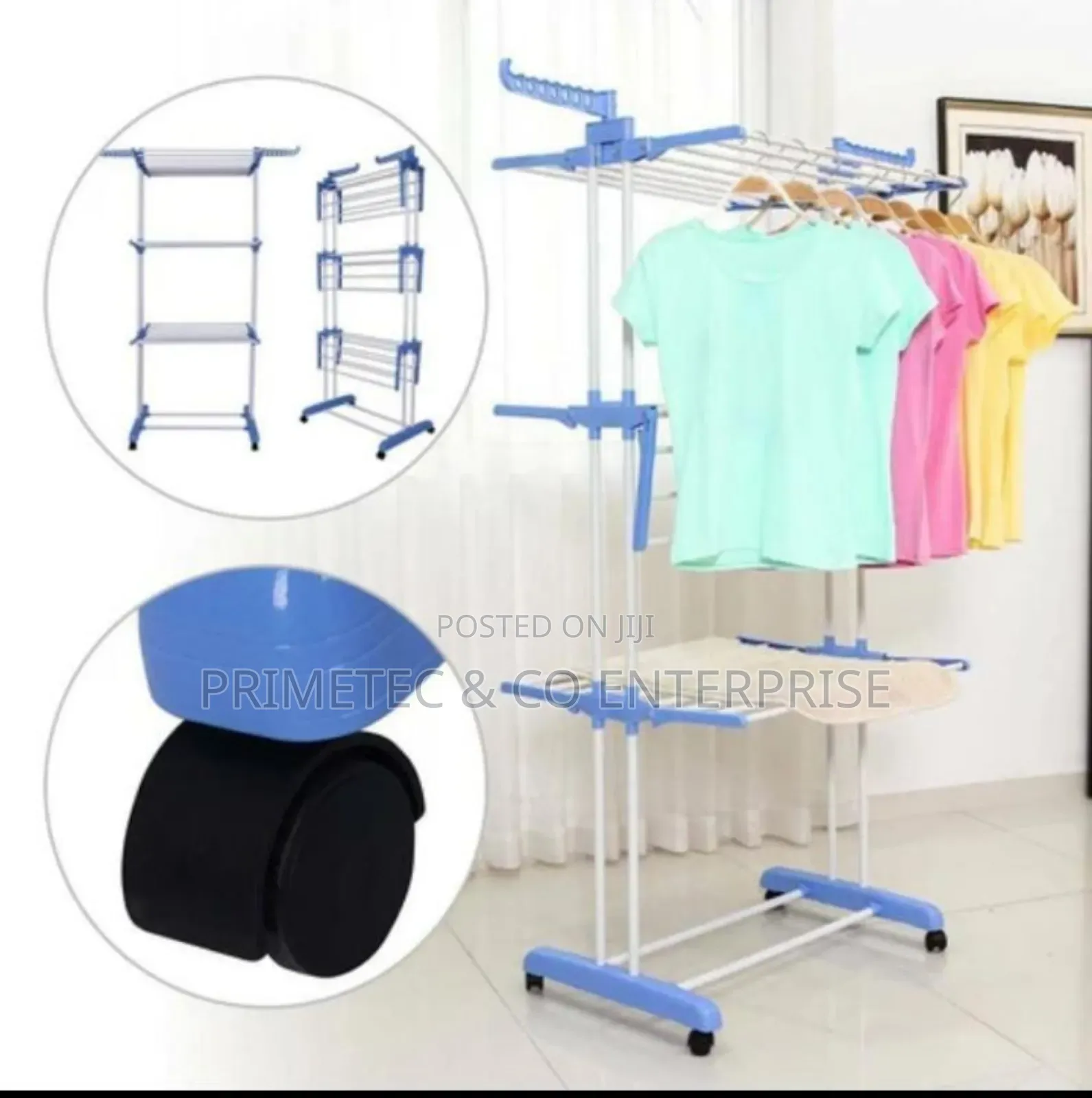Detachable 50kg 3 Layer Cloth Hanger Rack Stand
