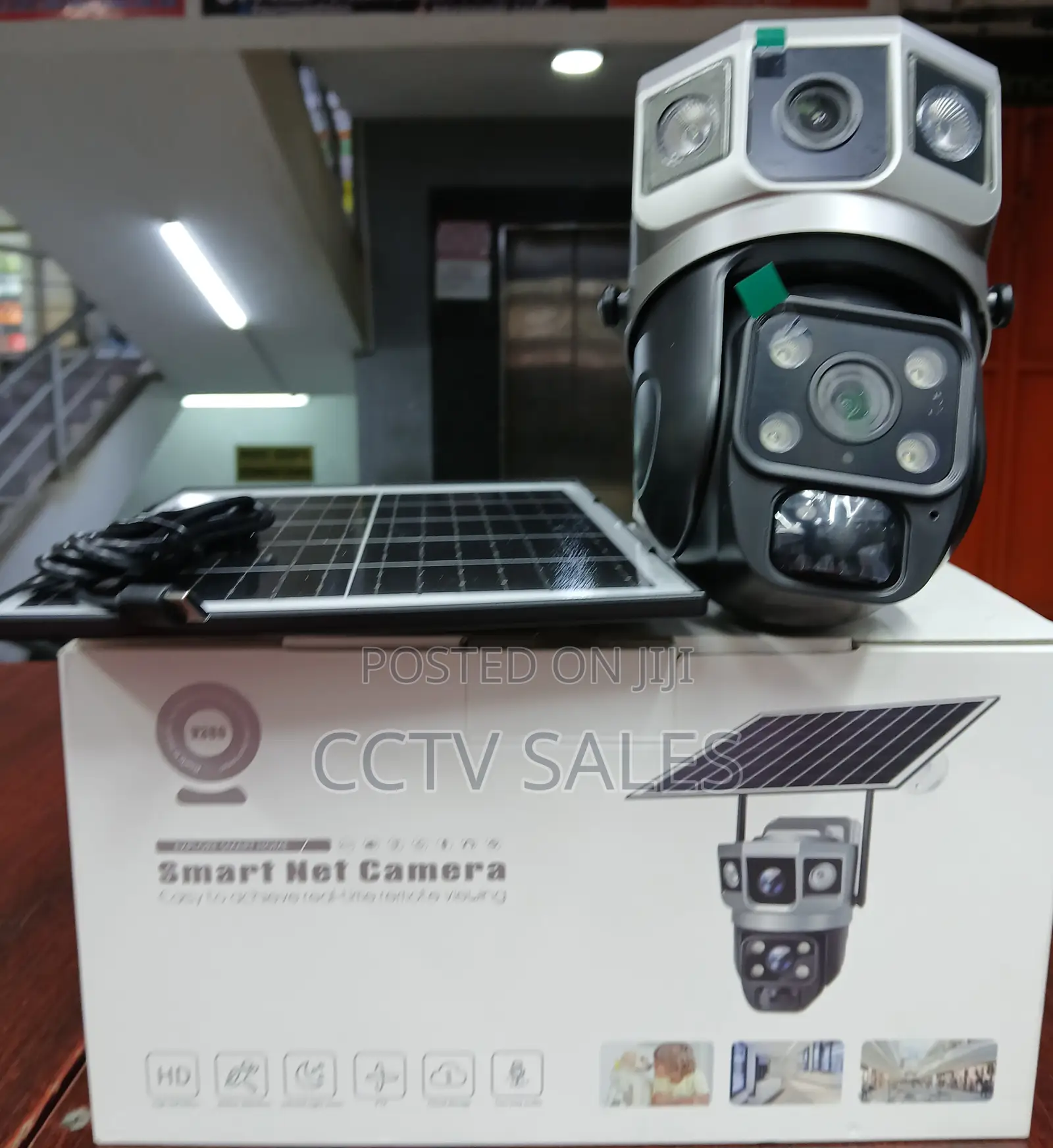 Solar Powered PTZ 4g Dual Lens V380 Camera