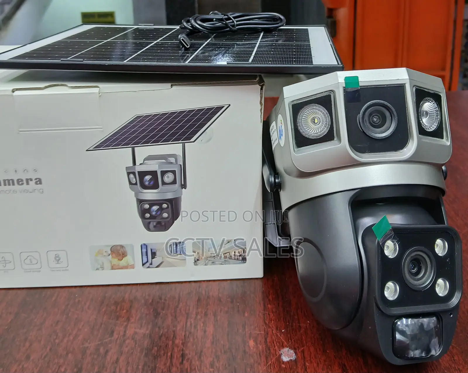 4mp Outdoor 4g Motion Detection Dual Lensed Solar Camera