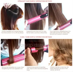 2 in 1 Hair Straightening and Curling Iron, Straightener