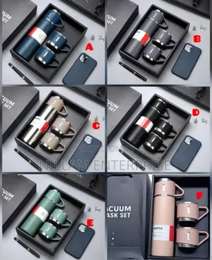 Gift Pack Portable Vacuum Flask With Cups