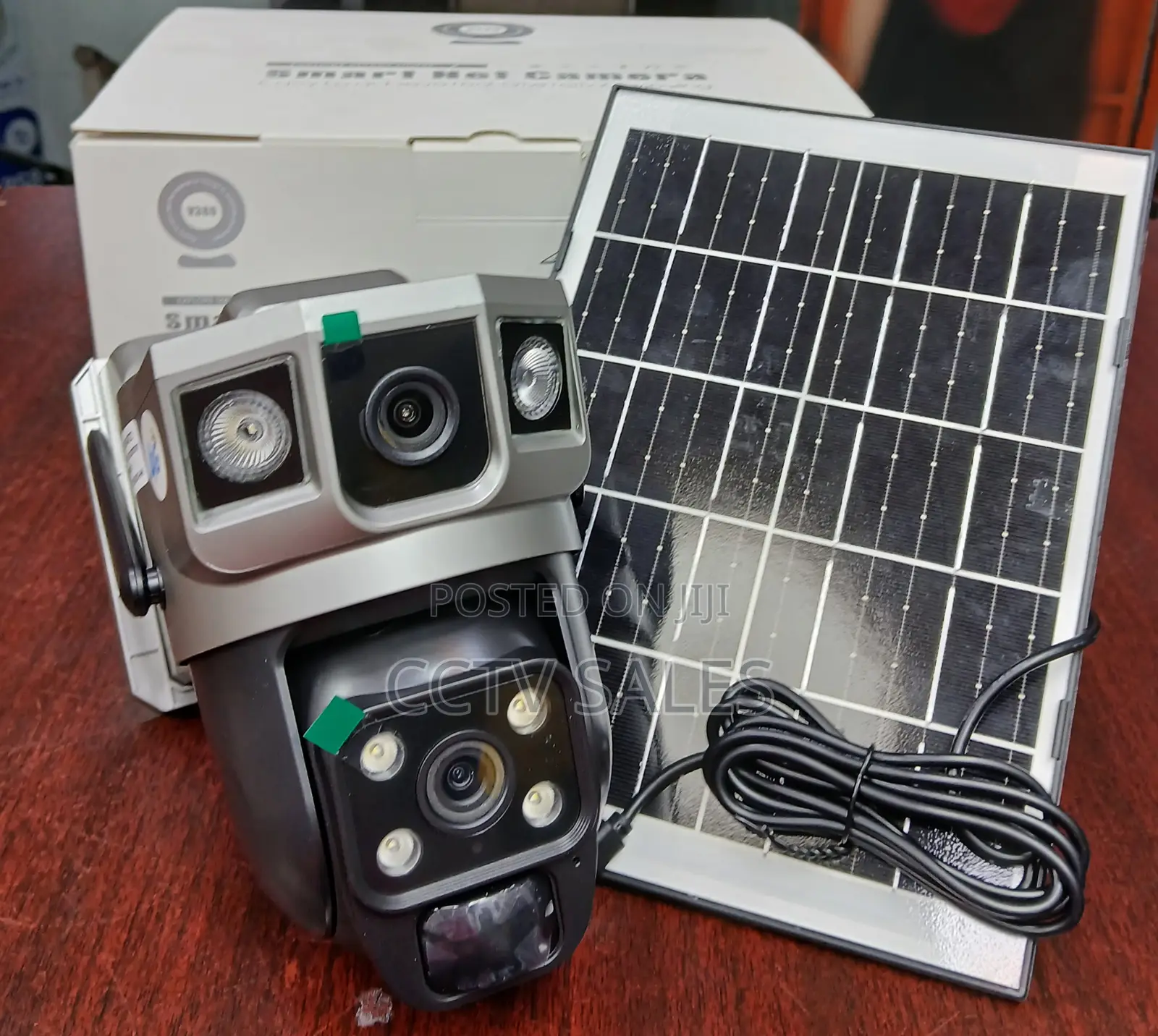 Wireless 4mp 4g Dual Lens V380 Pro Solar Camera