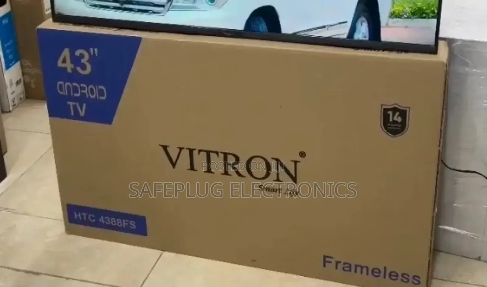 Frameless Vitron 43" Smart Android Powered Tv, 4388fs