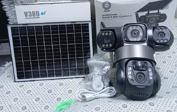 4g v-380 Solar Powered Triple Lens CCTV Camera - main view