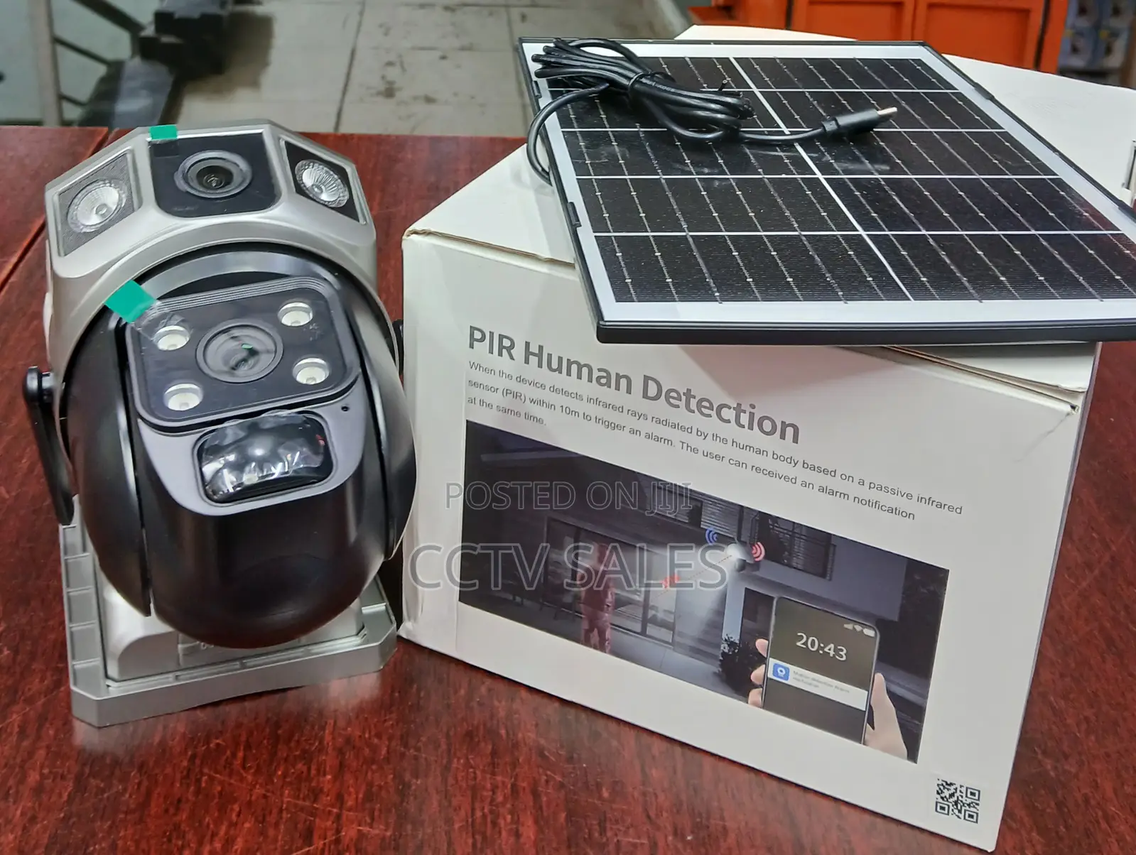 Vts02-W Wifi Dual Lens Solar Camera V380pro
