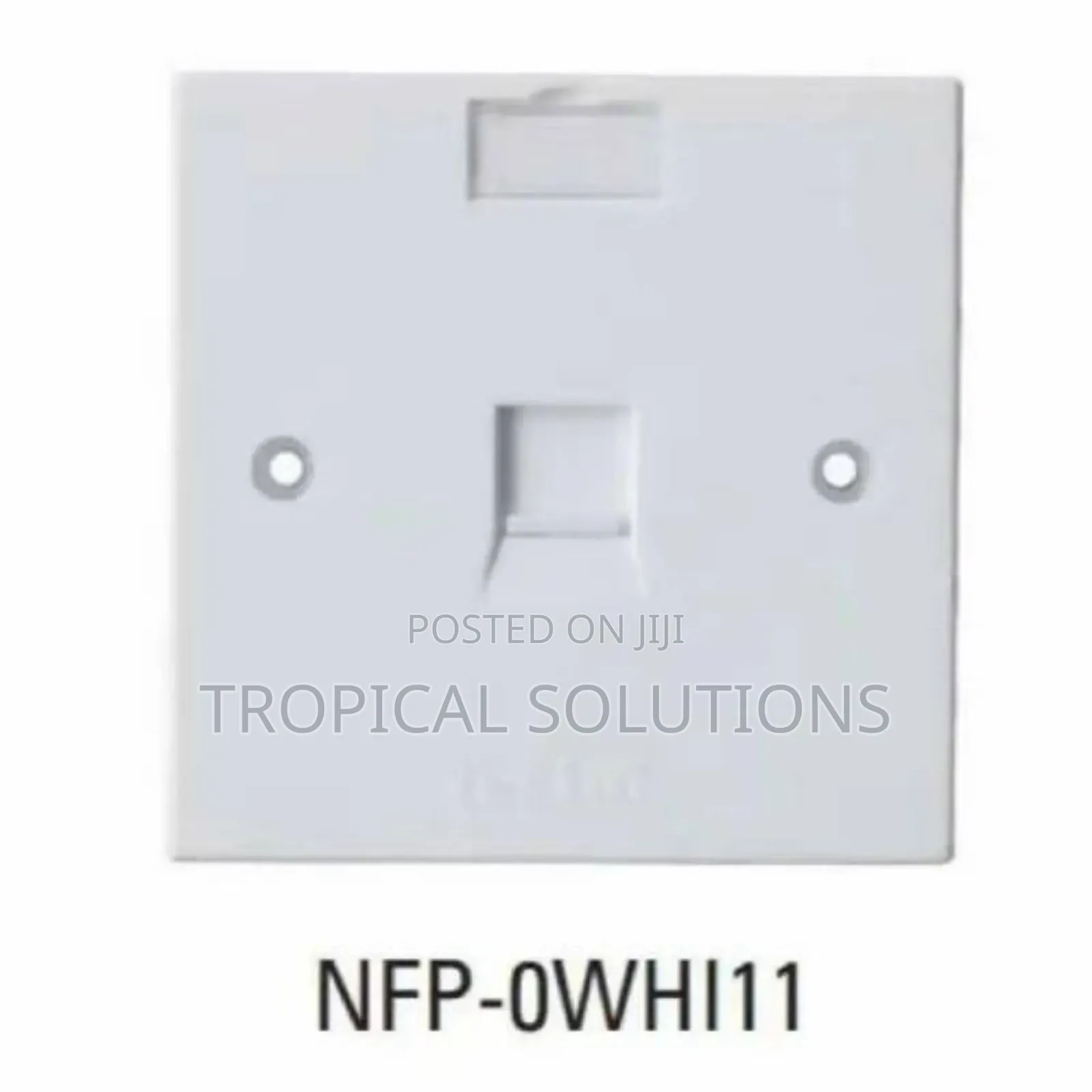 NFP-0wh111 Single Faceplate With Shutter Id Plate