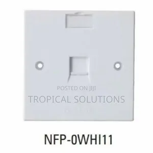 NFP-0wh111 Single Faceplate With Shutter Id Plate
