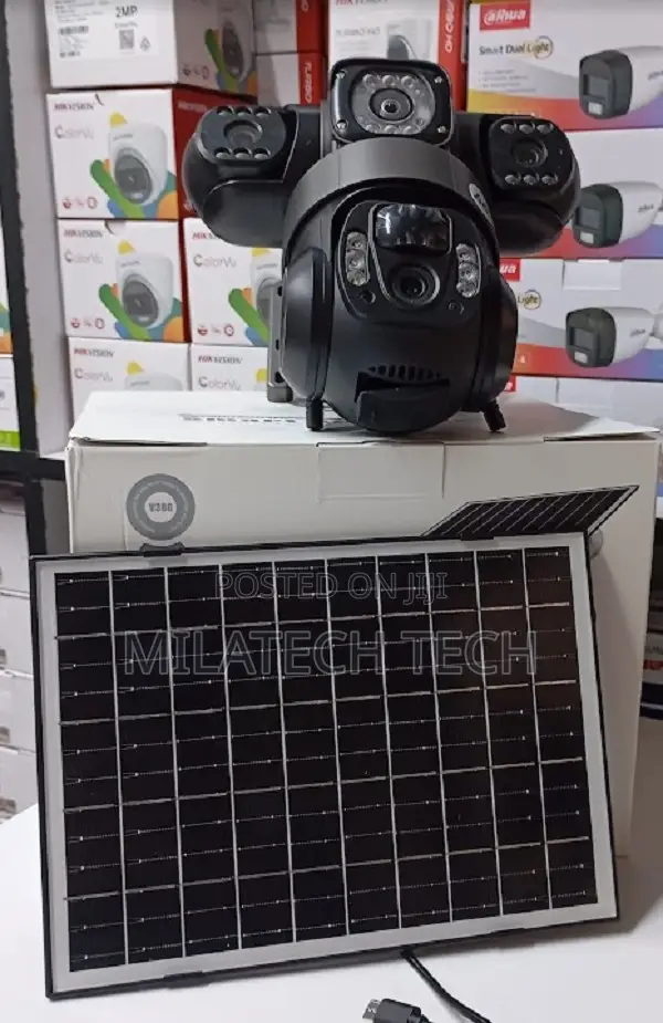4g V380 Tripple Len Solar PTZ Camera ';./