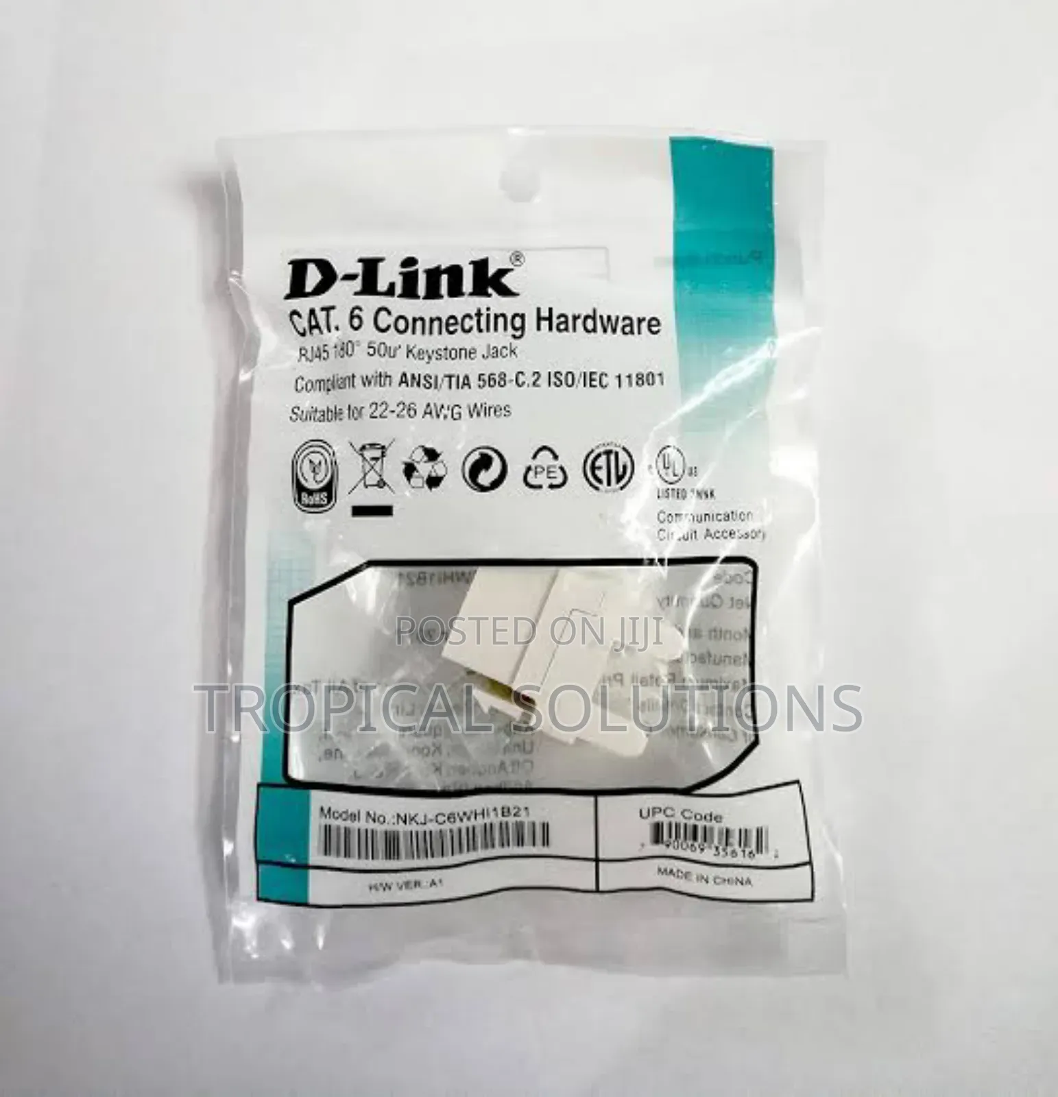 NKJ-C6wh11b21 Cat6 Utp Keystone Jack Whi