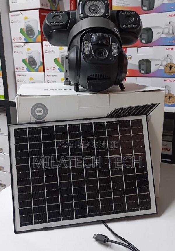360° Rotation Triple Lens 4g Solar V380 CCTV Solar Camera