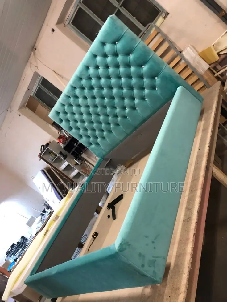 Light Green 5 by 6 Chesterfield Bed