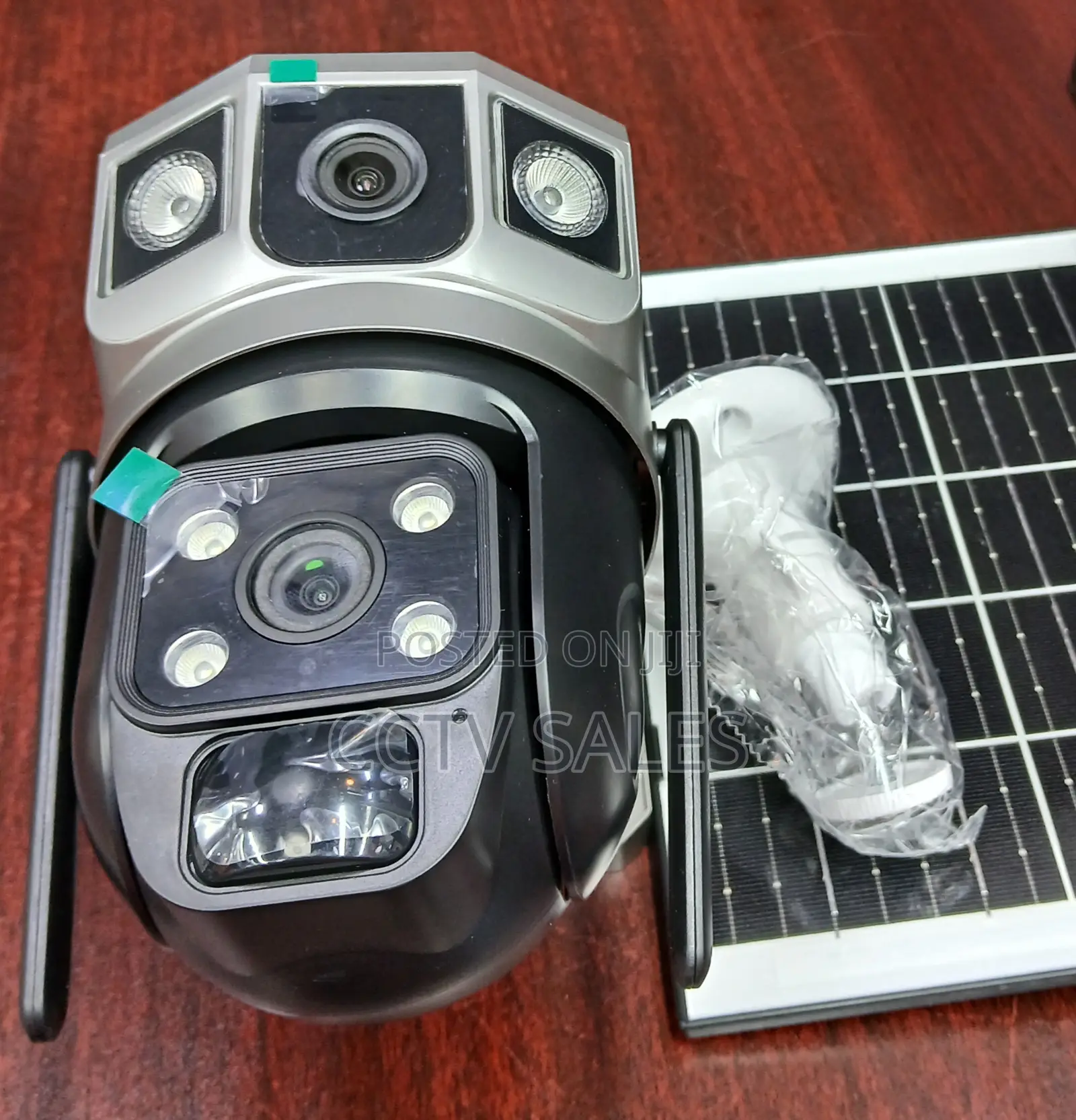 V380 Pro Solar Powered 4mp Dual Lens Wifi Solar Camera