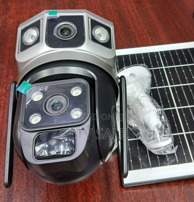 V380 Pro Solar Powered 4mp Dual Lens Wifi Solar Camera