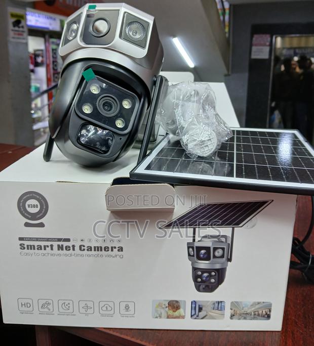 V380 Pro Smart Net Solar Wifi PTZ Dual Lens Camera