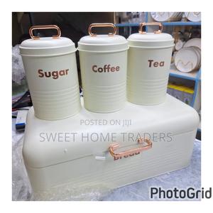 White Bread Bin With 3 Canister - thumbnail 2