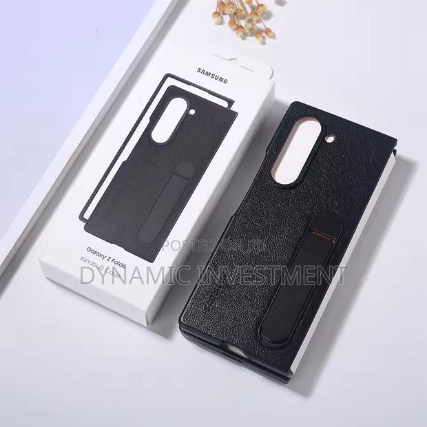 Samsung Galaxy Z Fold 6 Leather Standing Phone Case Cover - main view