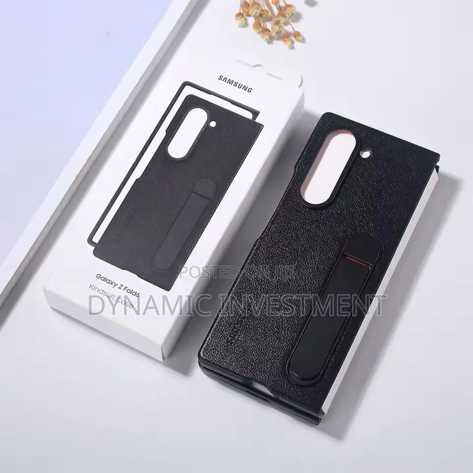 Samsung Galaxy Z Fold 6 Leather Standing Phone Case Cover