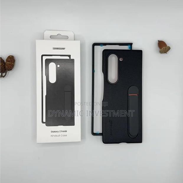 Samsung Galaxy Z Fold 6 Leather Standing Phone Case Cover - thumbnail 2